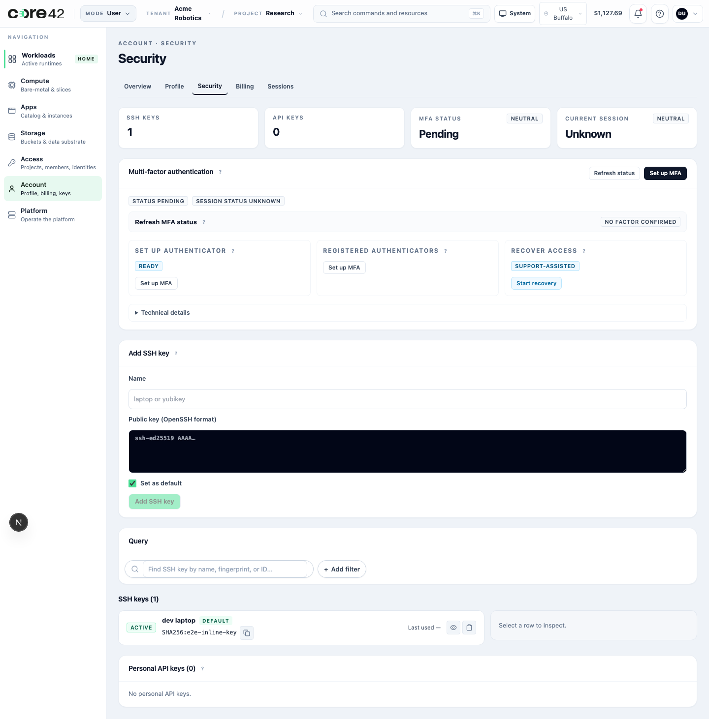 Account security overview